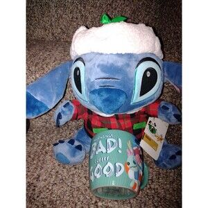 Disney Store Stitch Mug & Holiday Plush